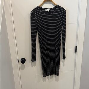 Amour Vert Black and White Long Sleeve Dress size small